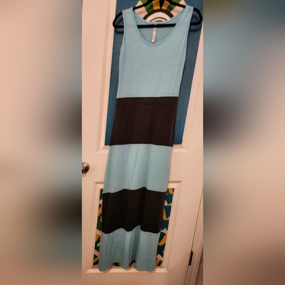 Andrea Missy Long Striped Dress-S